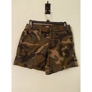 OCHENTA Women's Casual Elastic Waist Camouflage Shorts Size 6
